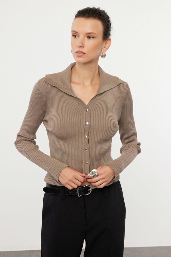 Trendyol Trendyol Mink Premium Yarn Knitwear Cardigan