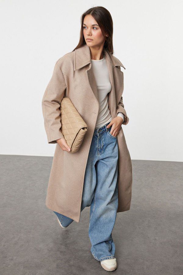 Trendyol Trendyol Mink Regular Long Wool Coat