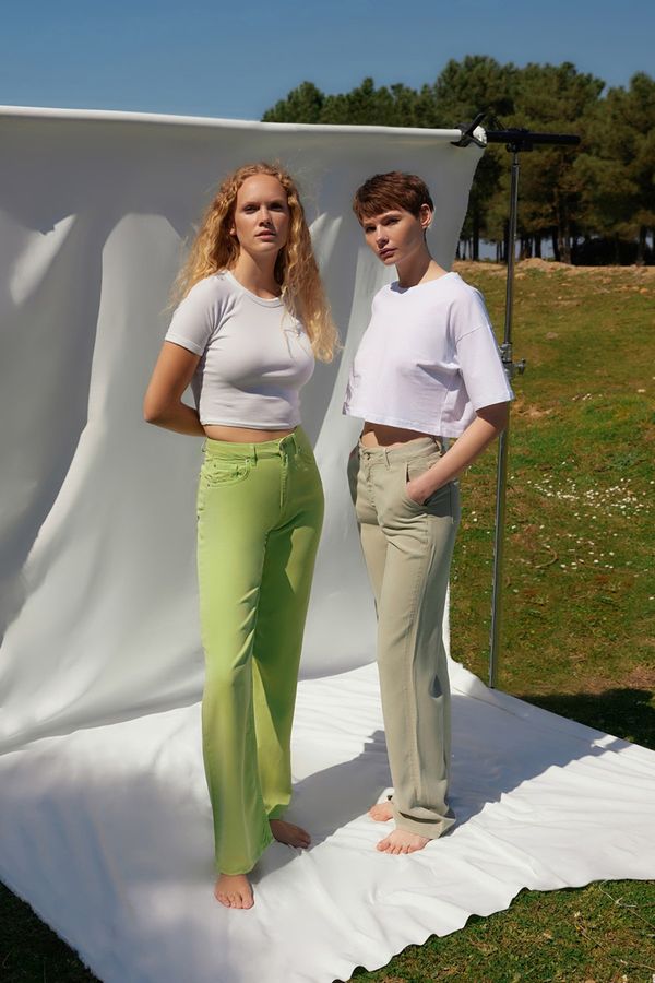Trendyol Trendyol Mint 100% Tencel™ Low Waist Wide Leg Jeans