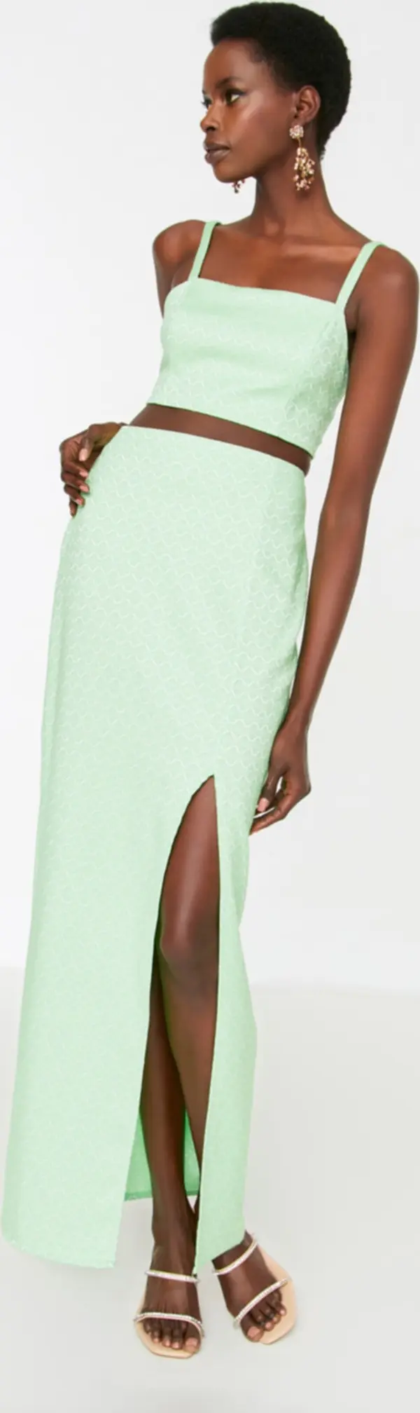 Trendyol Trendyol Mint Detailed Top-Upper Set