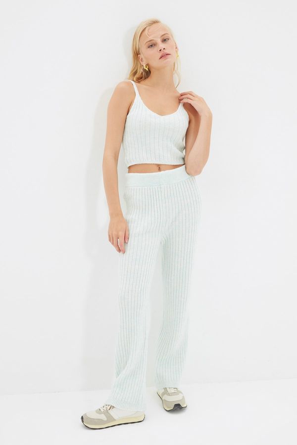 Trendyol Trendyol Mint Roving Braided Sweater Top-Top Set