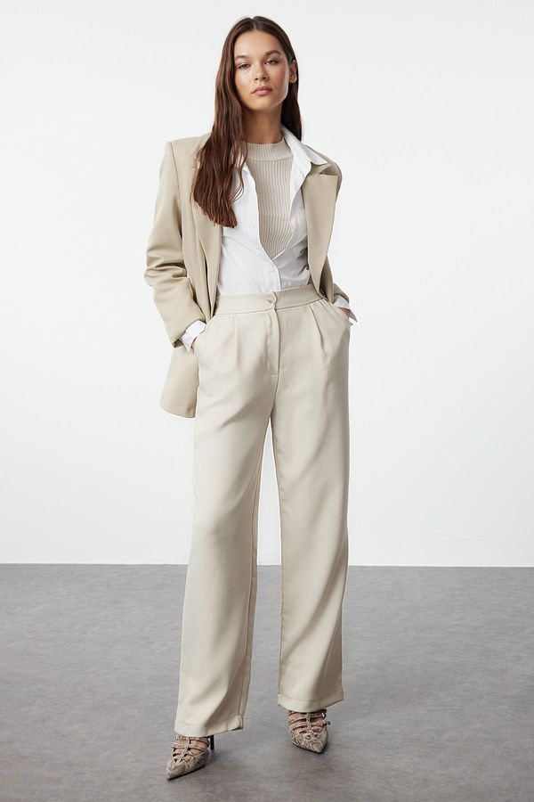 Trendyol Trendyol Mint Straight/Straight Cut Woven Fabric Trousers