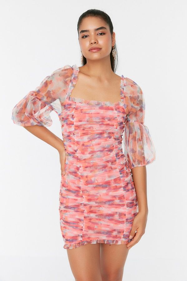 Trendyol Trendyol многоцветна детайлна вечерна рокля