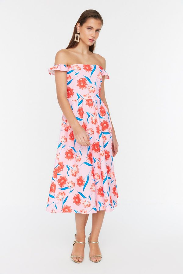 Trendyol Trendyol многоцветна рокля Carmen яка