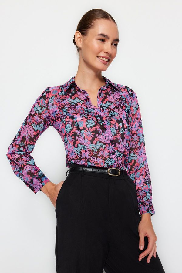 Trendyol Trendyol Multi Color Floral Pattern Woven Shirt