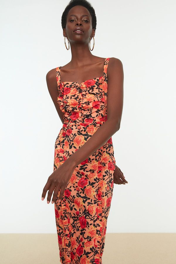 Trendyol Trendyol Multi-colored Frill Detailed Evening Dress