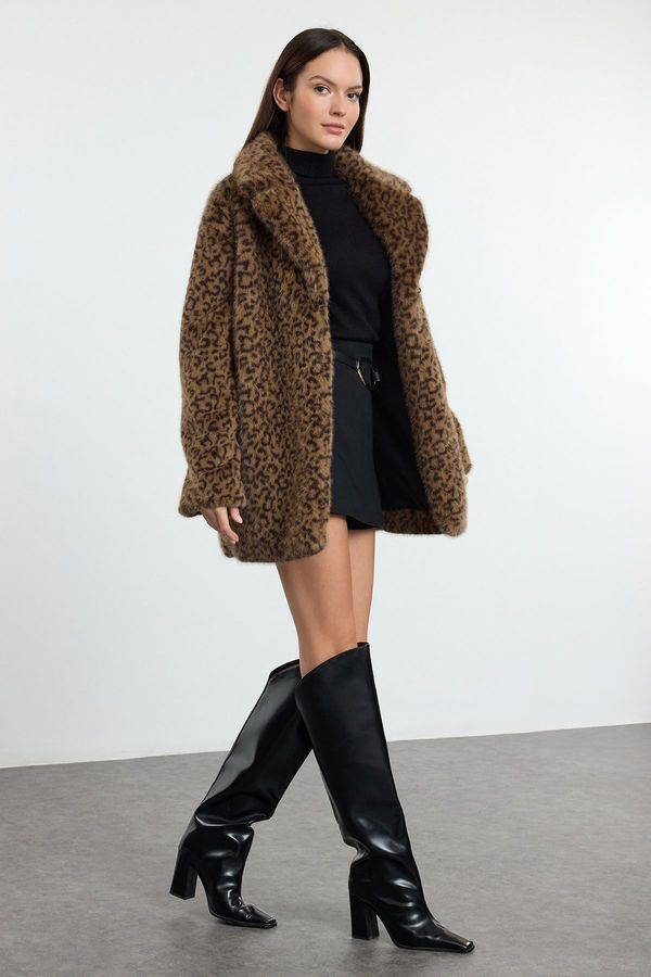 Trendyol Trendyol Multicolored Oversize Long Fur Coat