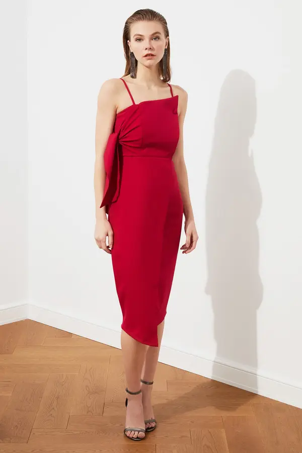 Trendyol Trendyol Mürdüm Arm DetailEd рокля