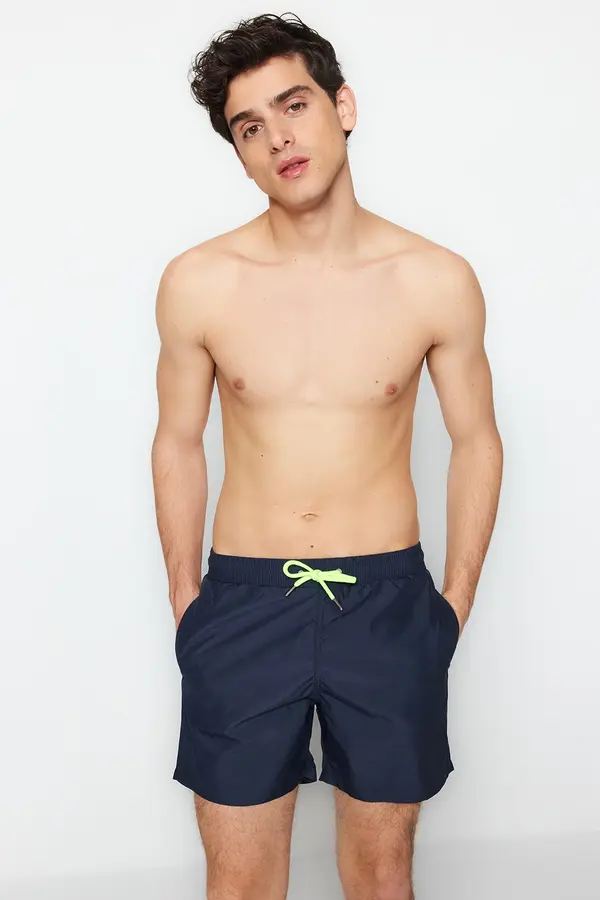 Trendyol Trendyol Navy Blue Basic Standard Size Swimsuit Swim Shorts