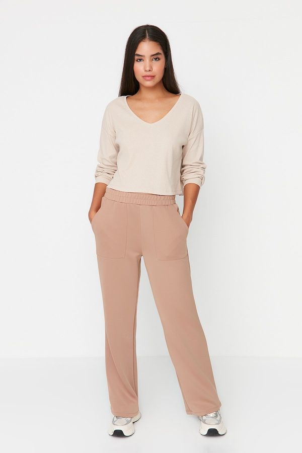 Trendyol Trendyol норка широк крак водолазни панталони