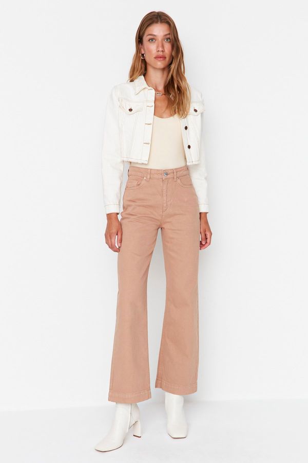 Trendyol Trendyol норка висока талия 90 е широк крак дънки