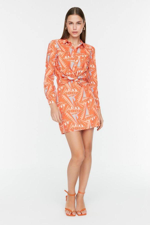 Trendyol Trendyol Orange Printed Skirt
