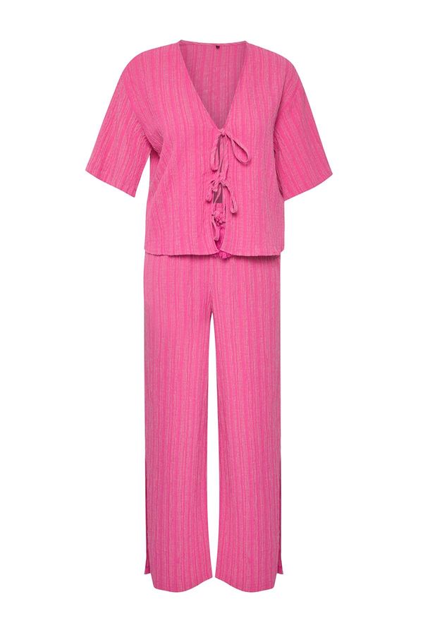 Trendyol Trendyol Pink*St Plain Woven 50% Cotton, 50% Polyester