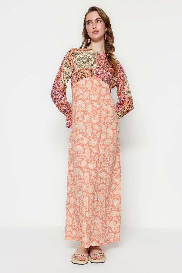Trendyol Trendyol плочки етнически шарени тъкани рокля