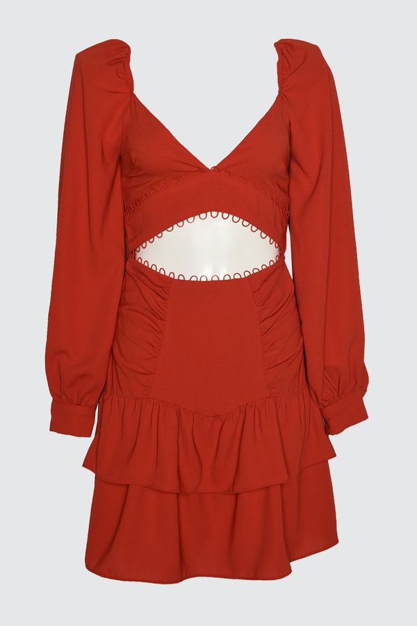 Trendyol Trendyol плочки изрязани подробни рокля