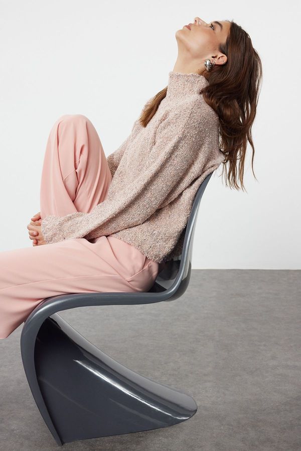 Trendyol Trendyol Powder Soft Textured Cotton Knitwear Sweater