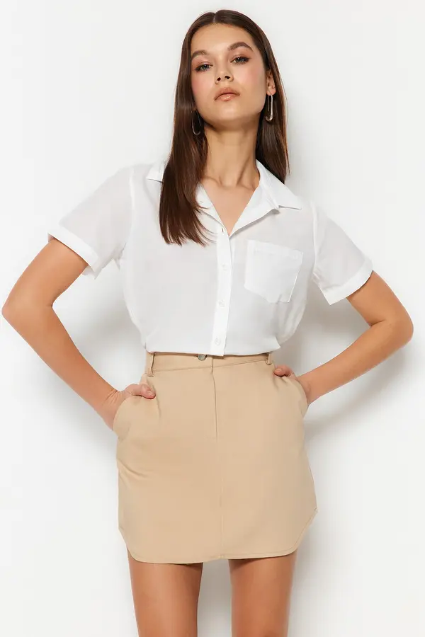 Trendyol Trendyol Stone Woven Super Mini Skirt