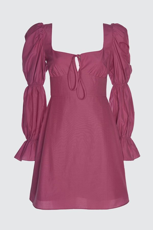 Trendyol Trendyol светло лилаво дантела Poplin рокля