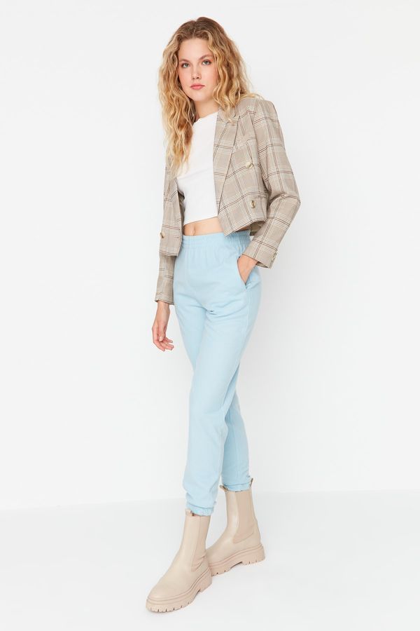 Trendyol Trendyol светло синьо хлабав джогър Солун трикотажни панталони