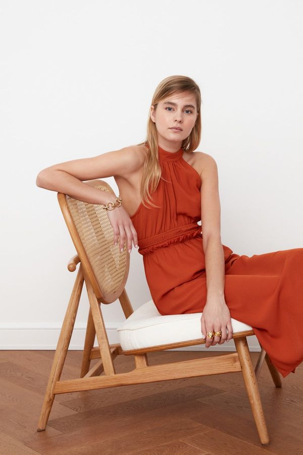 Trendyol Trendyol Tile Halter Collar Woven Dress