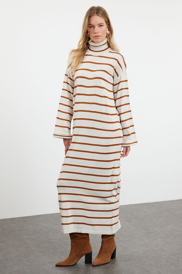 Trendyol Trendyol Tile Striped Fine Knitwear Dress