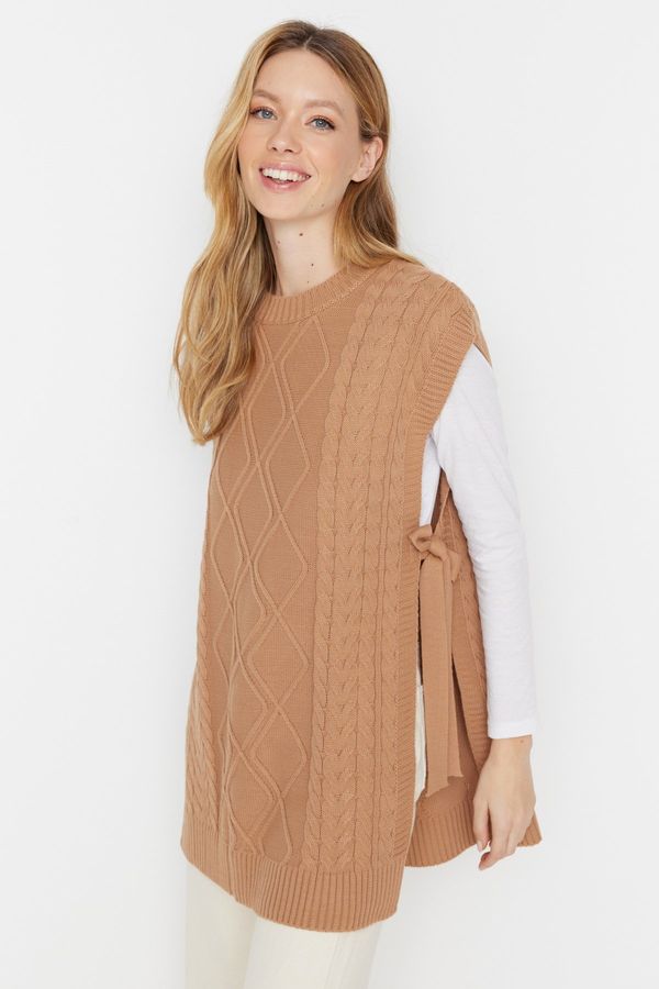 Trendyol Trendyol вратовръзка норка талията плетен пуловер пуловер