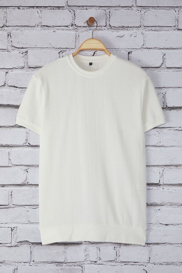 Trendyol Trendyol White Regular Cut Crew Neck Cotton Basic T-Shirt