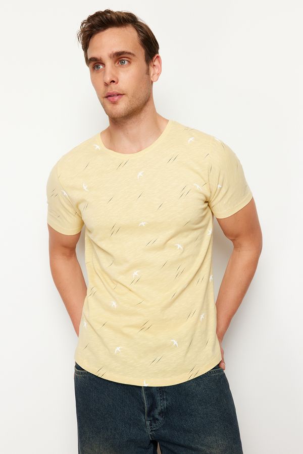 Trendyol Trendyol Yellow Regular/Normal Fit Patterned T-Shirt