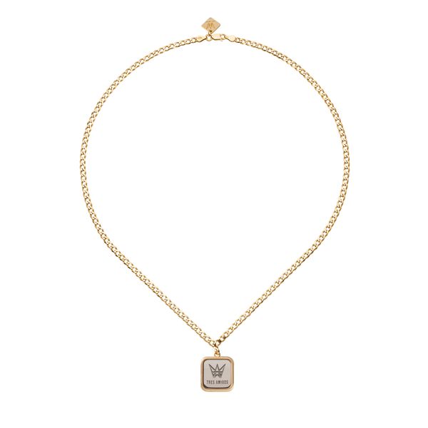 TRES AMIGOS WEAR TRES AMIGOS WEAR Man's Necklace Square/Armor