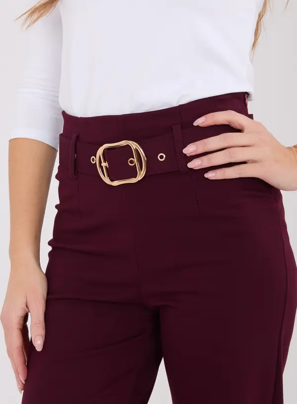 Italy Moda Trousers-IT-SP-FL7371.61-burgundy