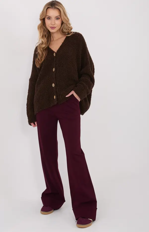 RUE PARIS Trousers-IT-SP-FL9877.64-burgundy