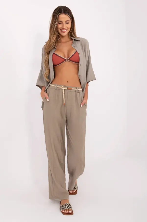 Italy Moda Trousers-MI-SP-6560.73P-dark beige