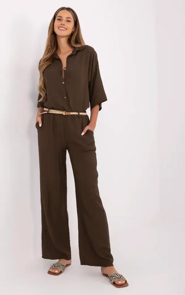 Italy Moda Trousers-MI-SP-6560.73P-dark brown