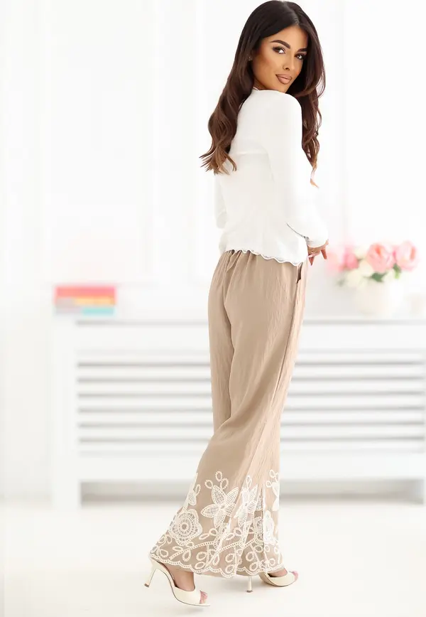 Factory Price Тъмно бежови летни панталони