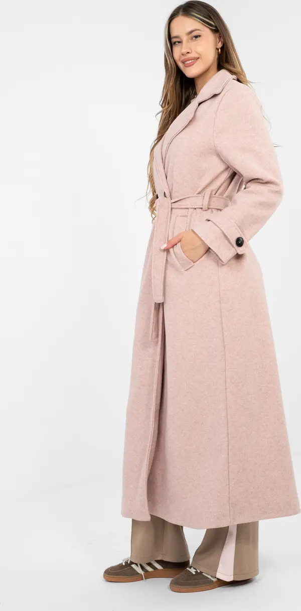 Factory Price Тъмно розово дамско палто