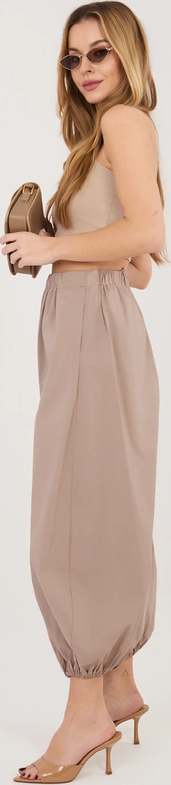 RUE PARIS Тъмнобежови панталони Parachute