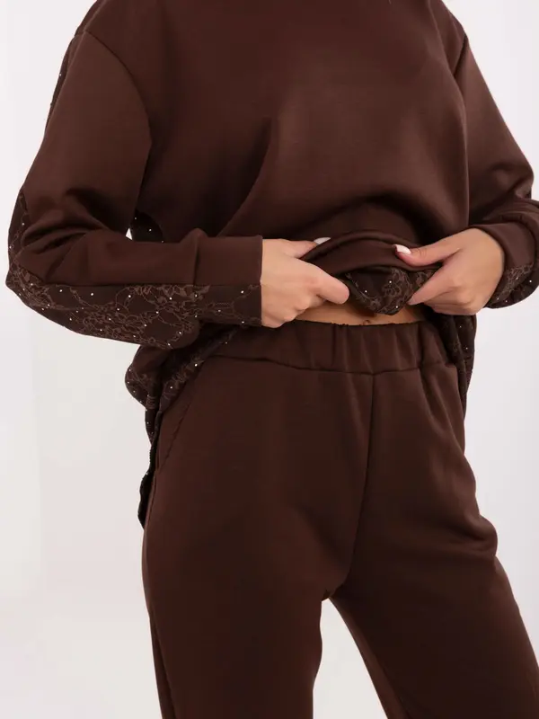 Italy Moda Тъмнокафяв анцуг