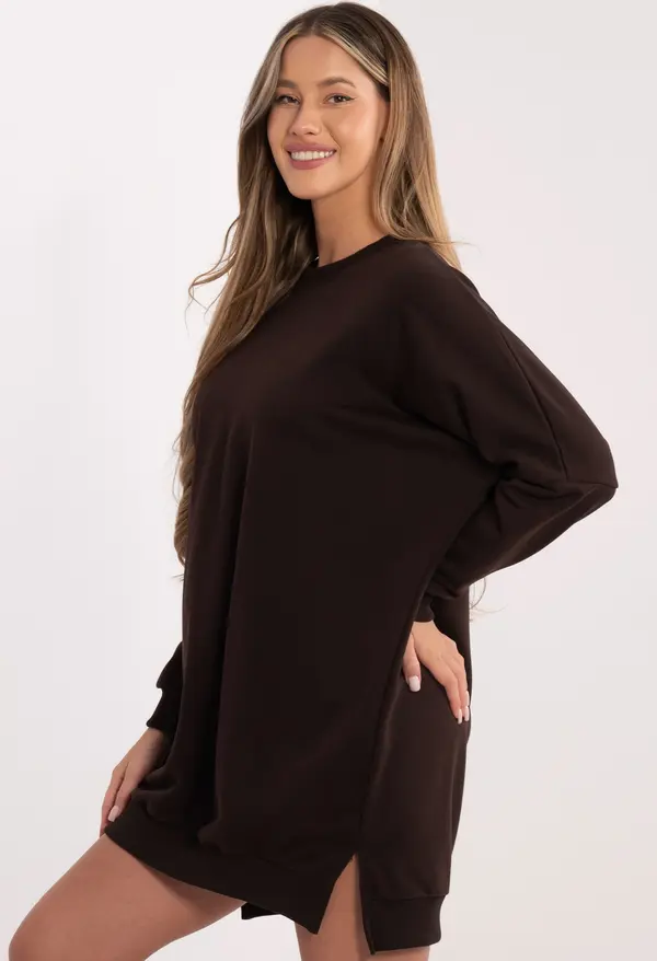 RELEVANCE Тъмнокафява рокля с суитшърт