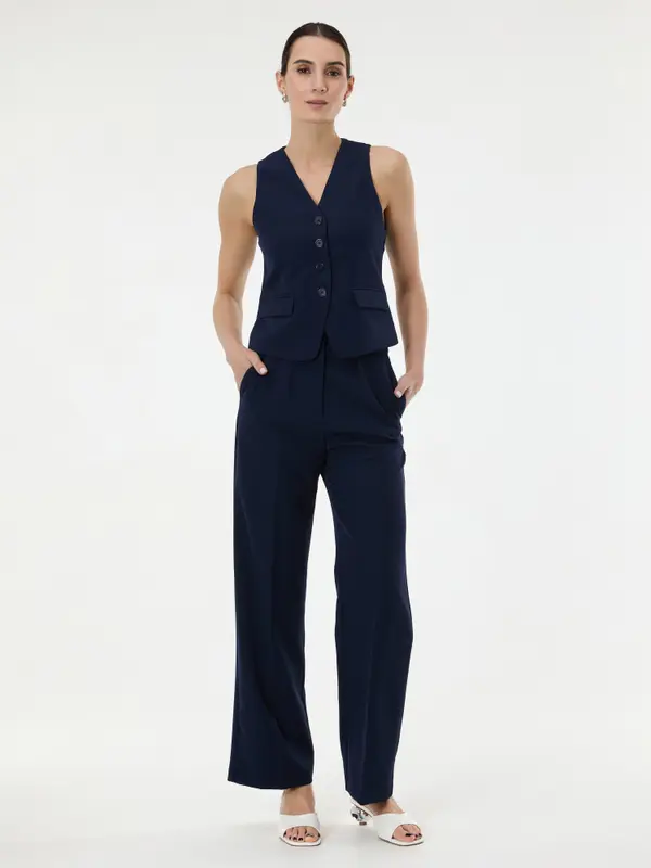 Orsay Тъмносини дамски широки панталони ORSAY