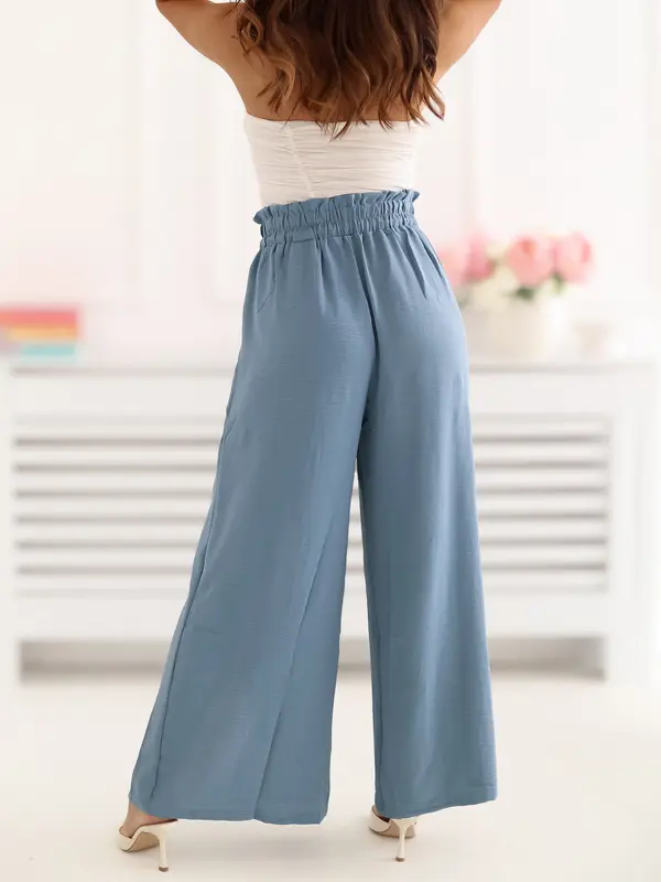 Factory Price Тъмносини широки панталони за лятото