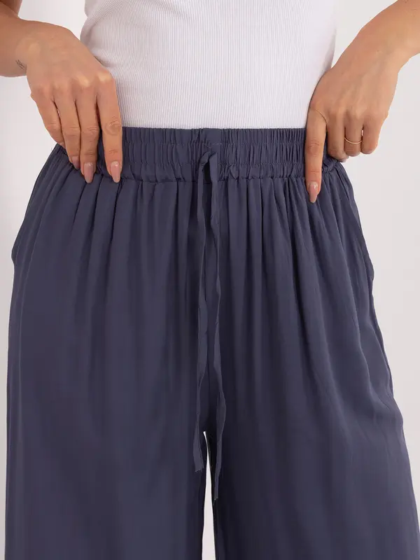 Italy Moda Тъмносини вискозен панталон