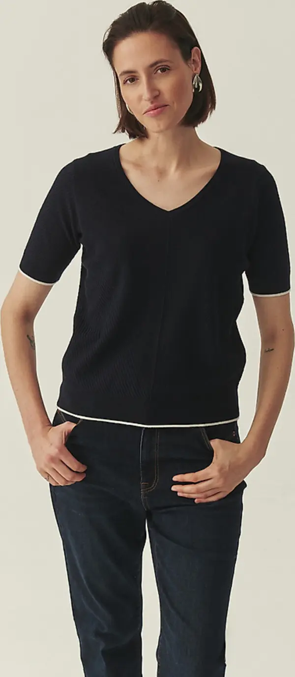 Tatuum Тъмносиня плетена блуза Mugi Tatuum