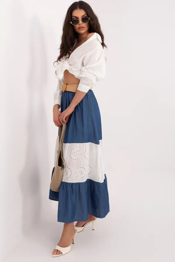 Factory Price Тъмносиня пола с А-силует