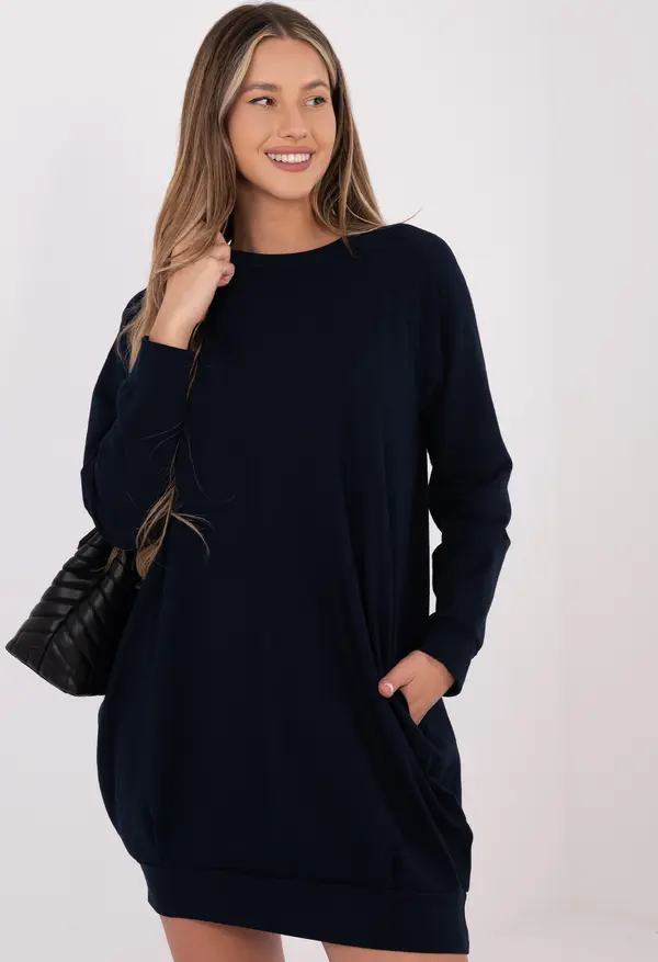 BASIC Feel Good Тъмносиня рокля с суитшърт