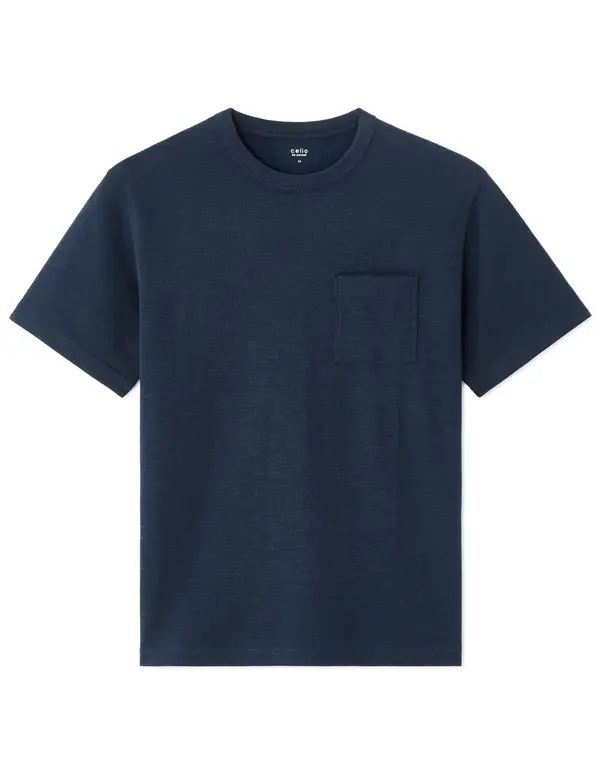 Celio Тъмносиня тениска с джоб