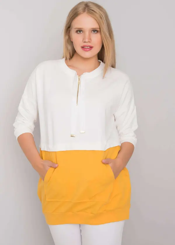 RELEVANCE Tunic-RV-TU-6851.28-White-Yellow