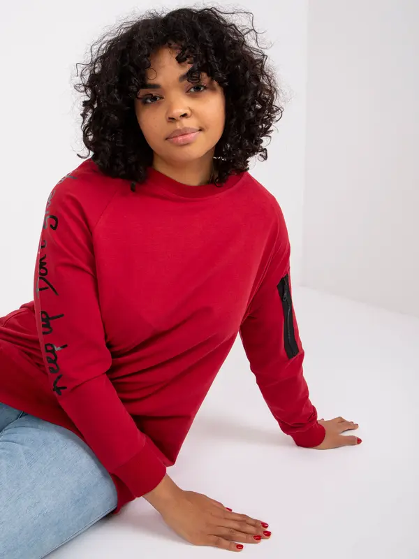 RELEVANCE Tunic-RV-TU-7158.76P-Dark Red