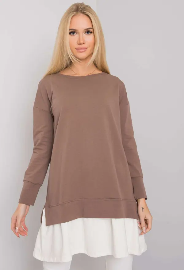 RUE PARIS Tunic-RV-TU-7183.33P-Brown