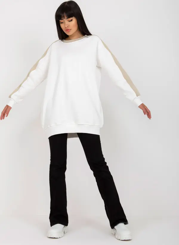 RUE PARIS Tunic-RV-TU-8231.78P-white-beige