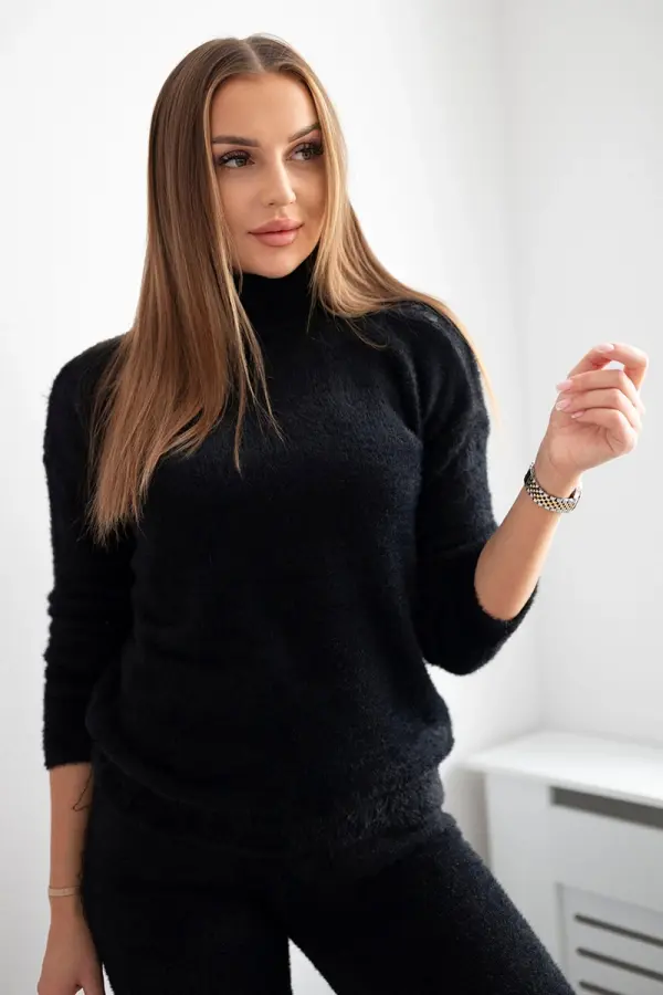 Kesi Two-piece set of alpaca sweaters black